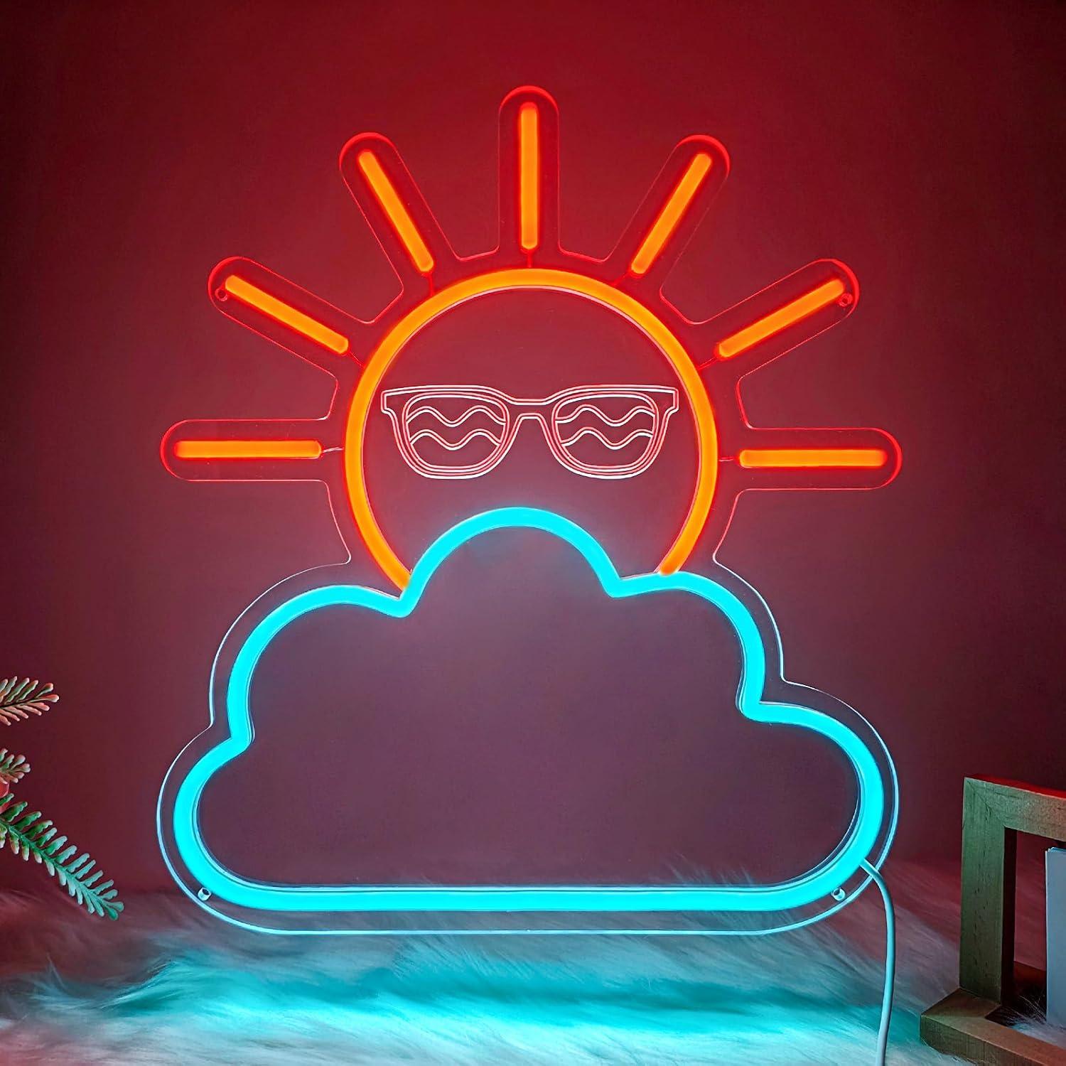 Lighting Decor In Room - Sunrise Sunset Neon Sign USB Powered