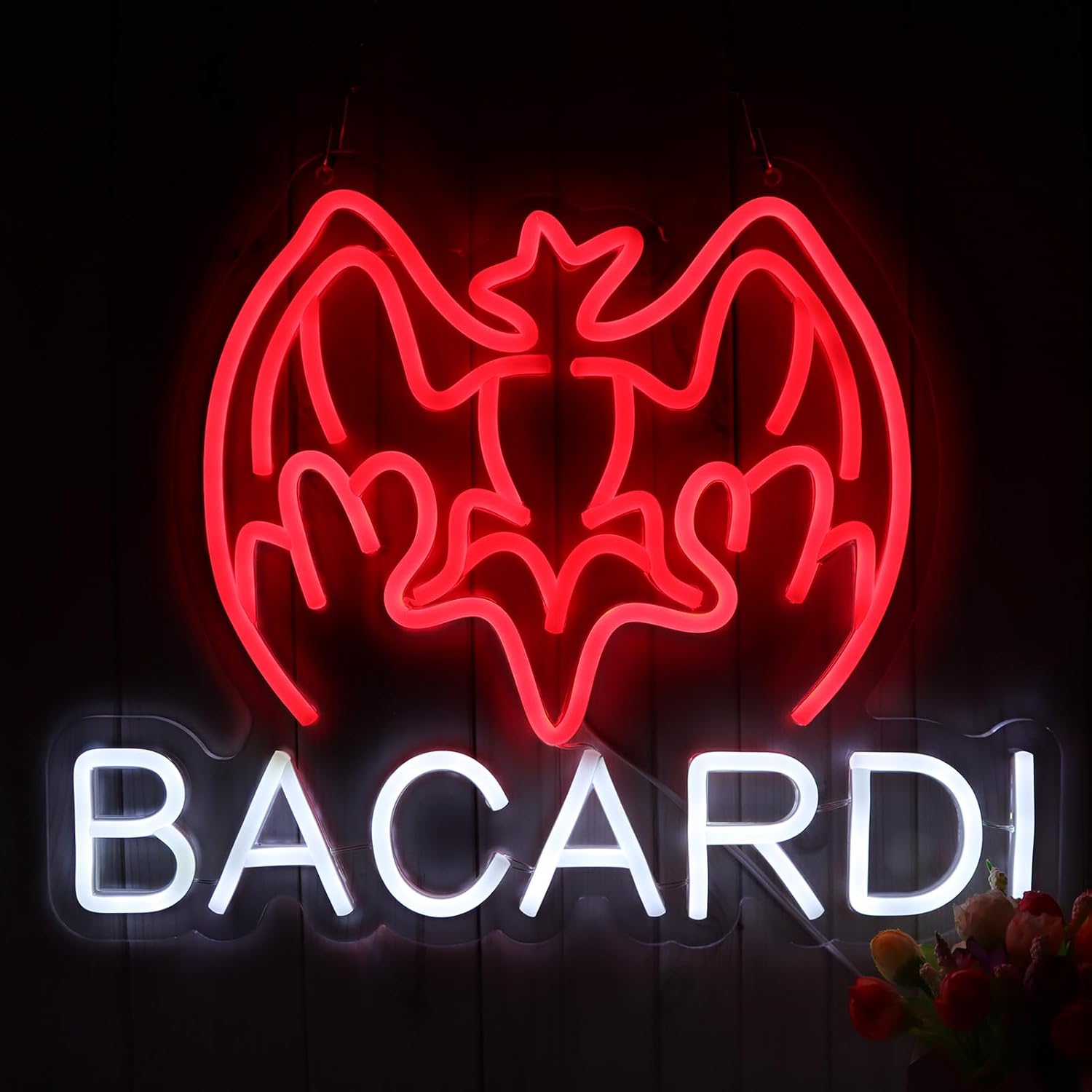 Home Decor Lighting Brands - USB Dimmable Bacardi Bat Logo Neon