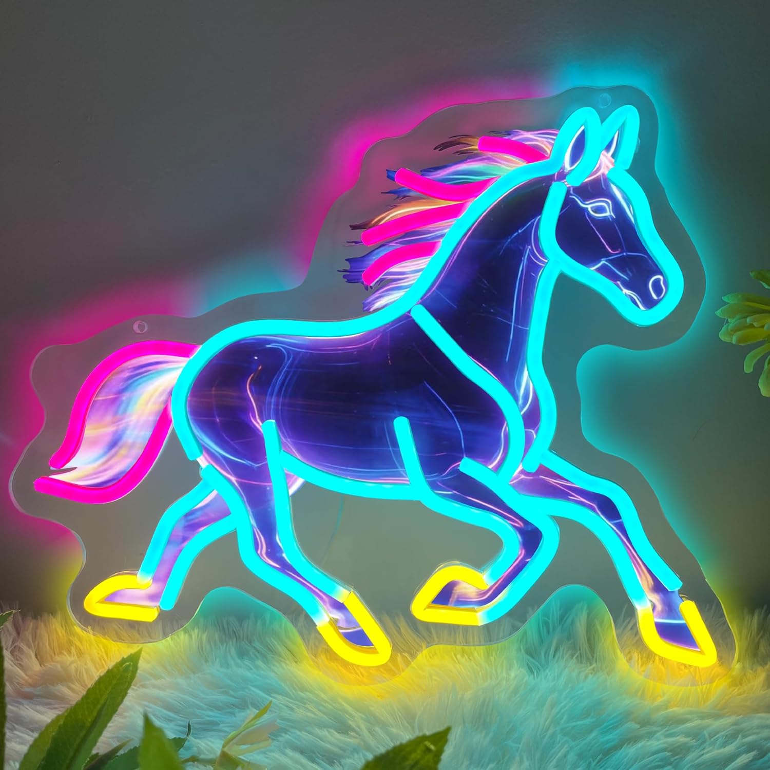 Horse Night Light Neon Sign De - مراجعة Room Decor Lighting Lamp وسعره
