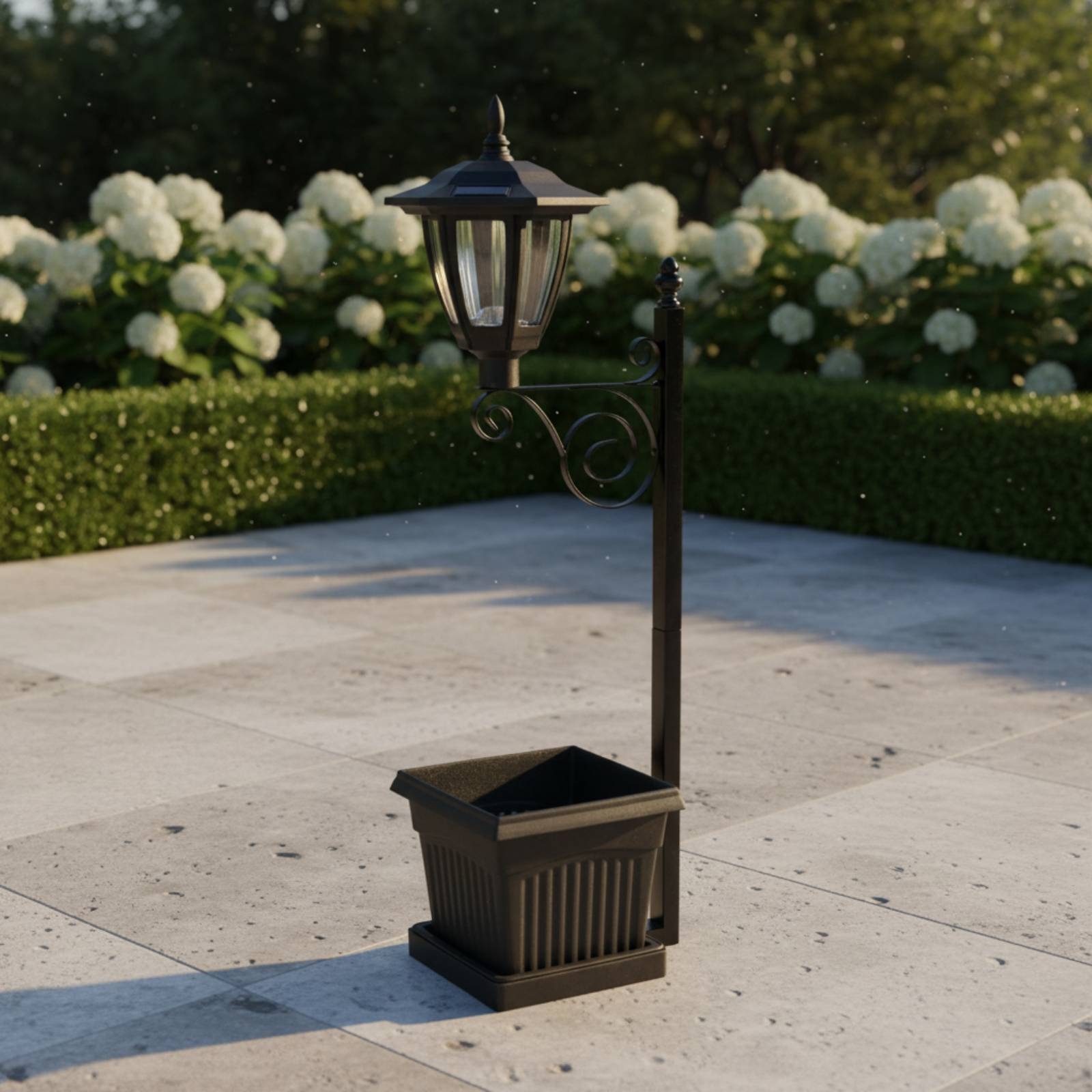 Solar Flower Pot Light Wrought - مراجعة Lighting Decor Outdoor وسعره