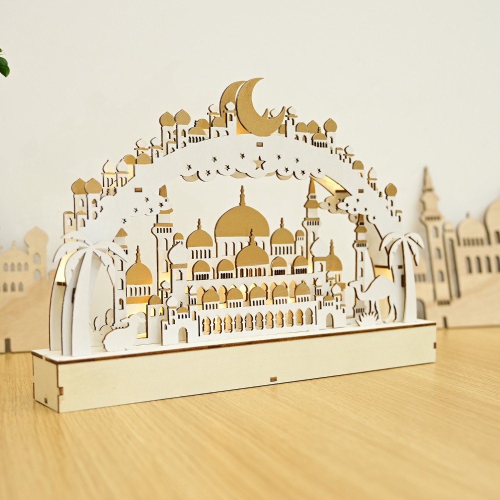 New Wooden LED Moon & Bridge L - مراجعة Lighting Decor Woodbridge وسعره