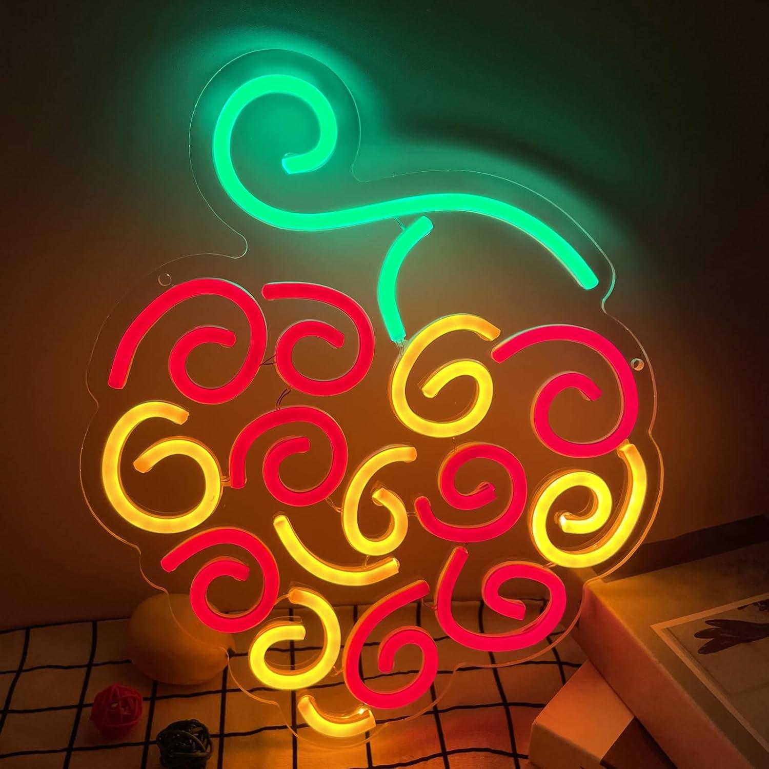 Cyber Fruit Neon Sign USB Dimm - مراجعة Lighting Decor In Room وسعره