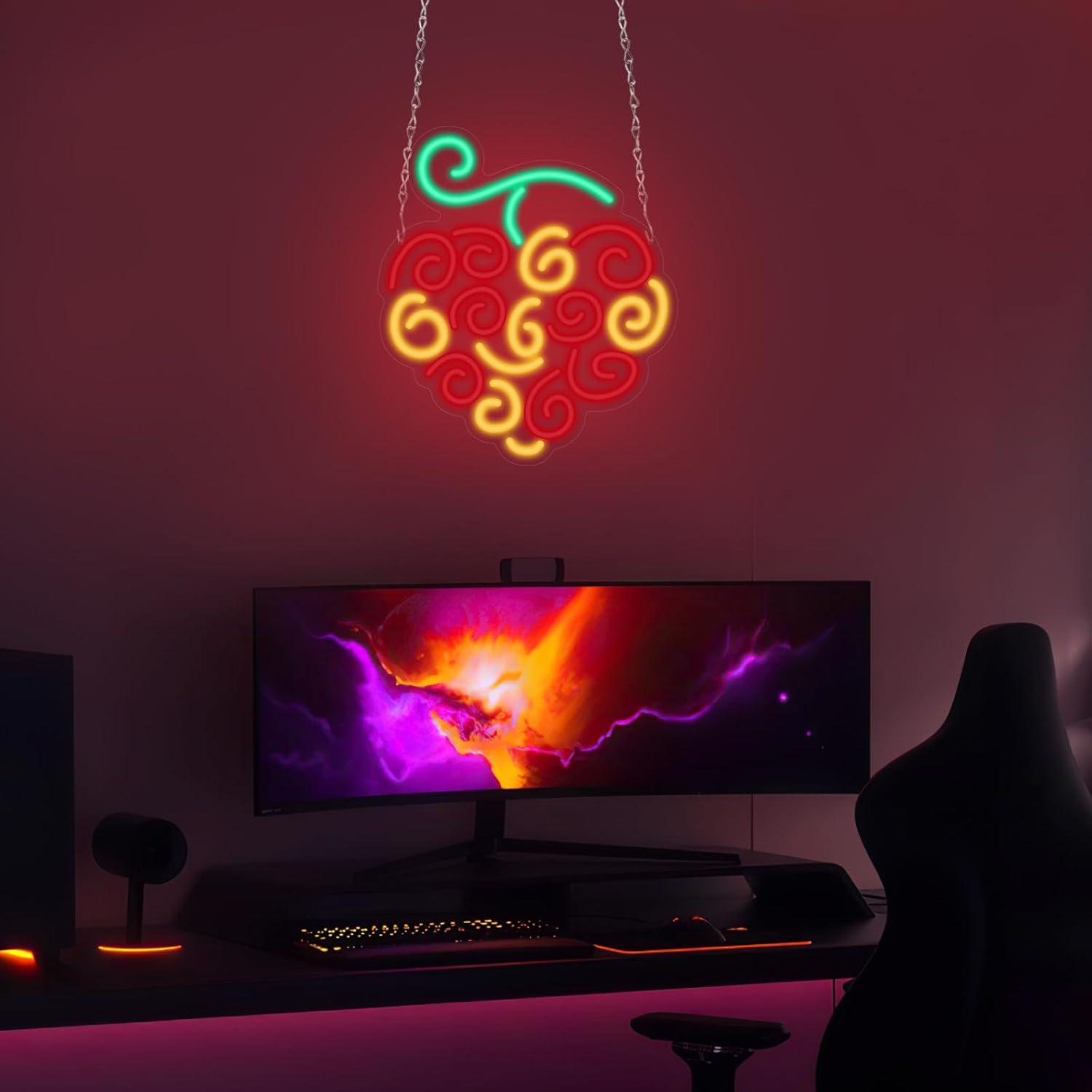 Cyber Fruit Neon Sign USB Dimm - مراجعة Lighting Decor In Room وسعره