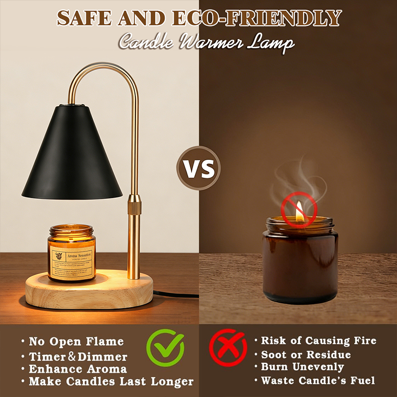 Black Candle Warmer Lamp Kitch - مراجعة Room Decor Lighting Lamp وسعره