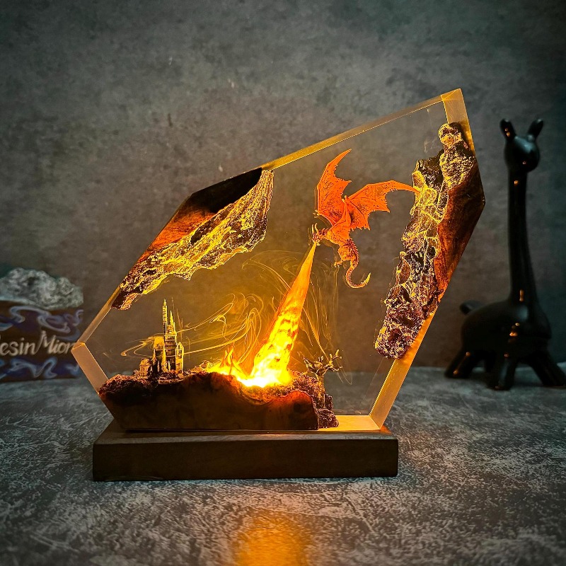 Dinosaur resin model ornaments - مراجعة Lighting Home Decor Products وسعره