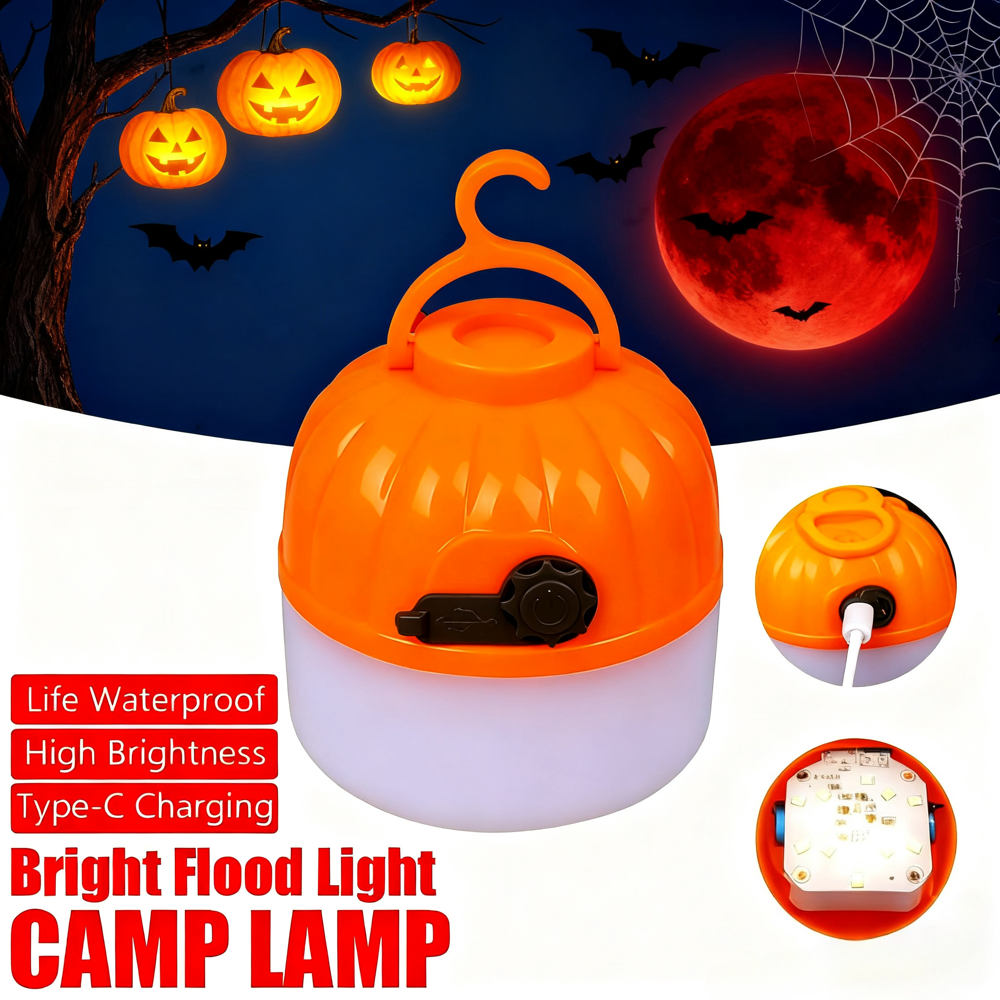 Mini Portable Halloween Pumpki - مراجعة Lighting Decor Outdoor وسعره