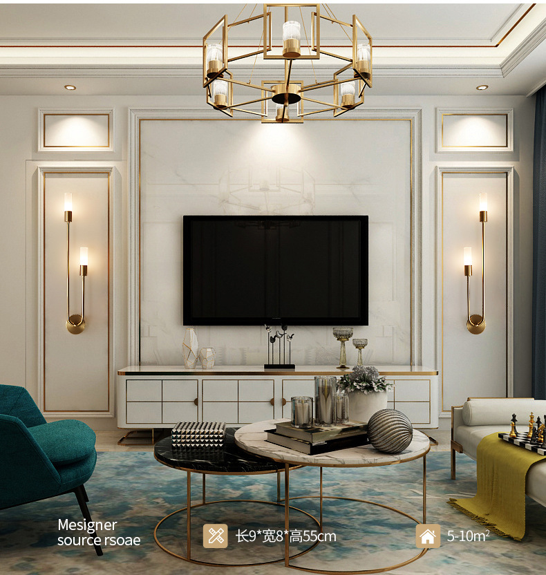 Retro Background Living Room A - مراجعة Lighting Decor In Room وسعره