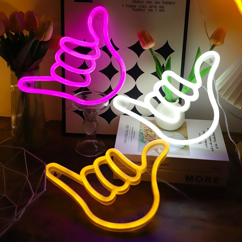 LED Neon Sign Peace Hand Win V - مراجعة Ok Lighting Decor وسعره