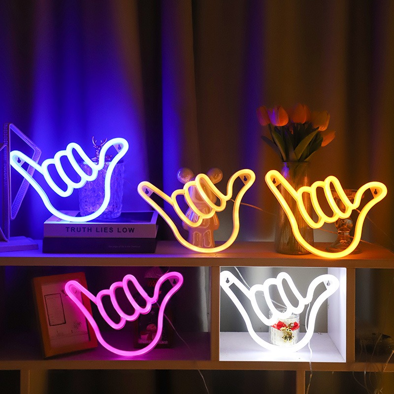 LED Neon Sign Peace Hand Win V - مراجعة Ok Lighting Decor وسعره