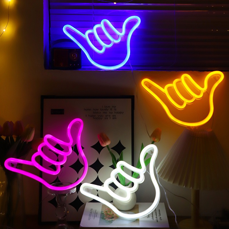 LED Neon Sign Peace Hand Win V - مراجعة Ok Lighting Decor وسعره