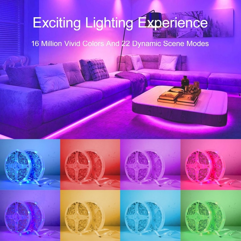 DC 5V USB LED Strip Lights APP - مراجعة Lighting Decor In Room وسعره