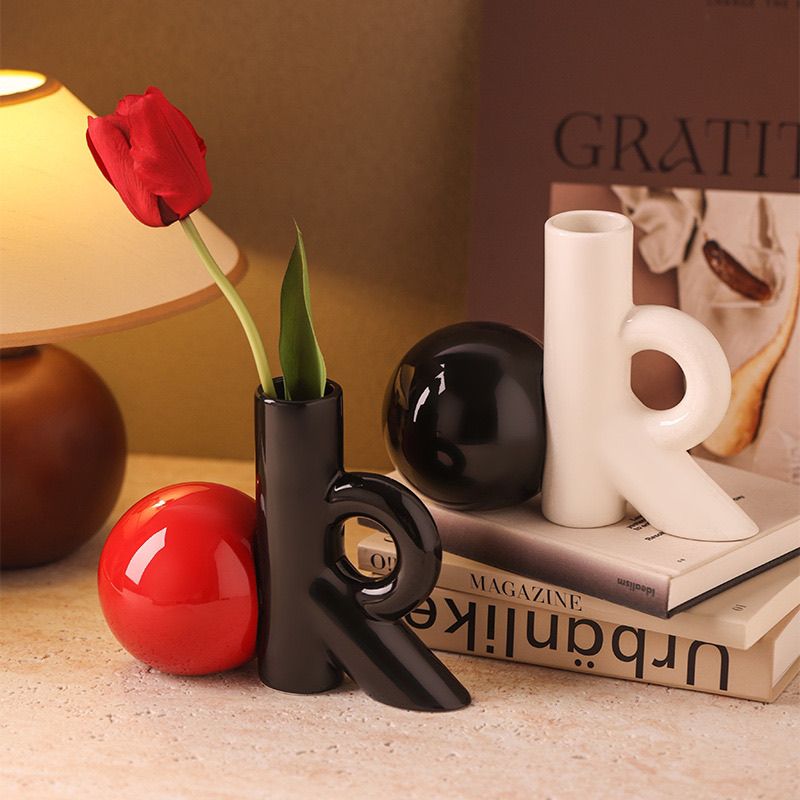 4Colors OK-Shaped Ceramic Vase - مراجعة Ok Lighting Decor وسعره