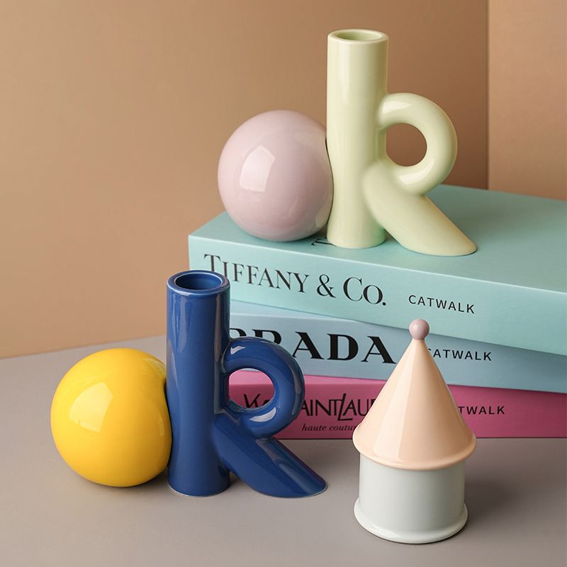 4Colors OK-Shaped Ceramic Vase - مراجعة Ok Lighting Decor وسعره