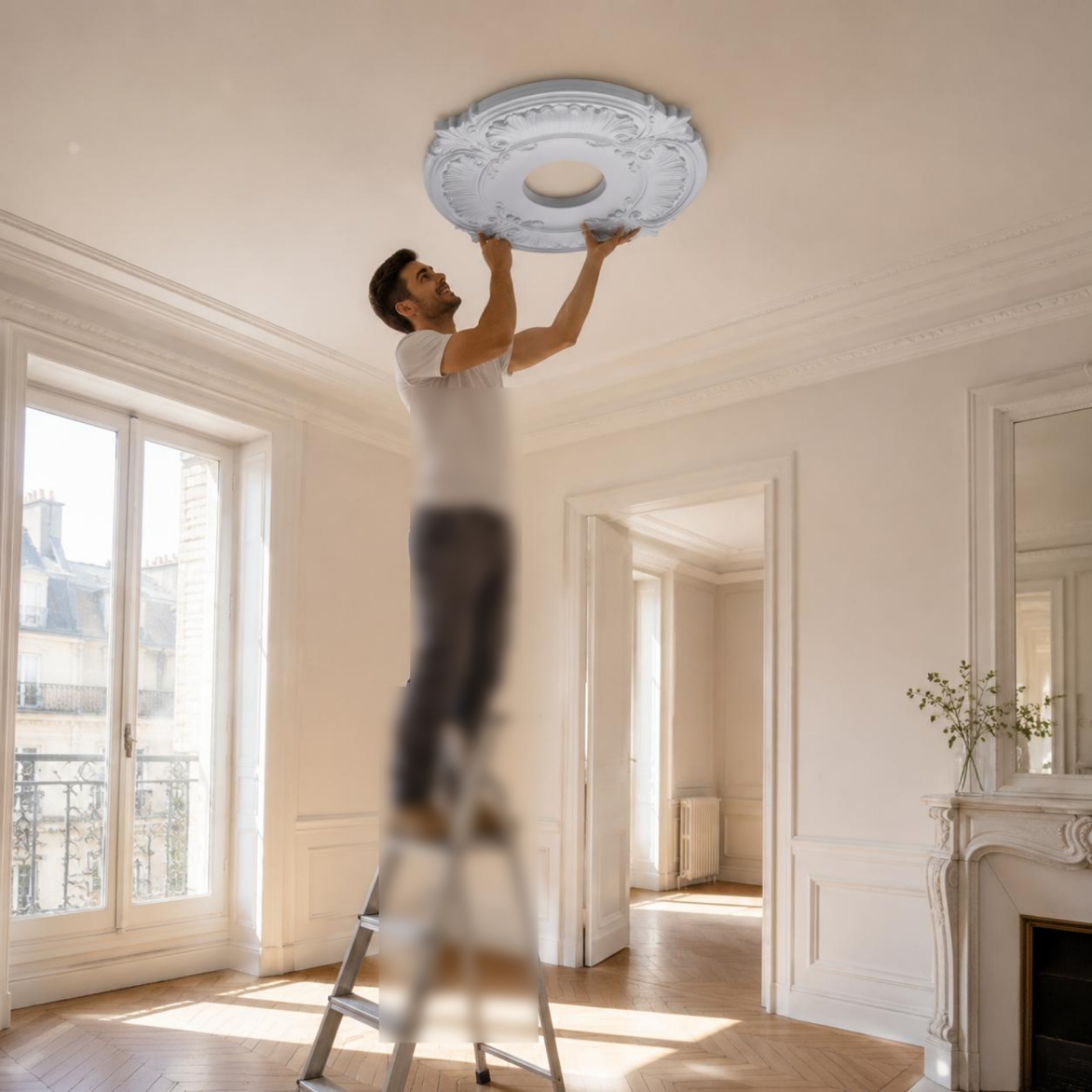 Round PU Ceiling Medallion Scr - مراجعة Decor Lighting & Decor Fires وسعره