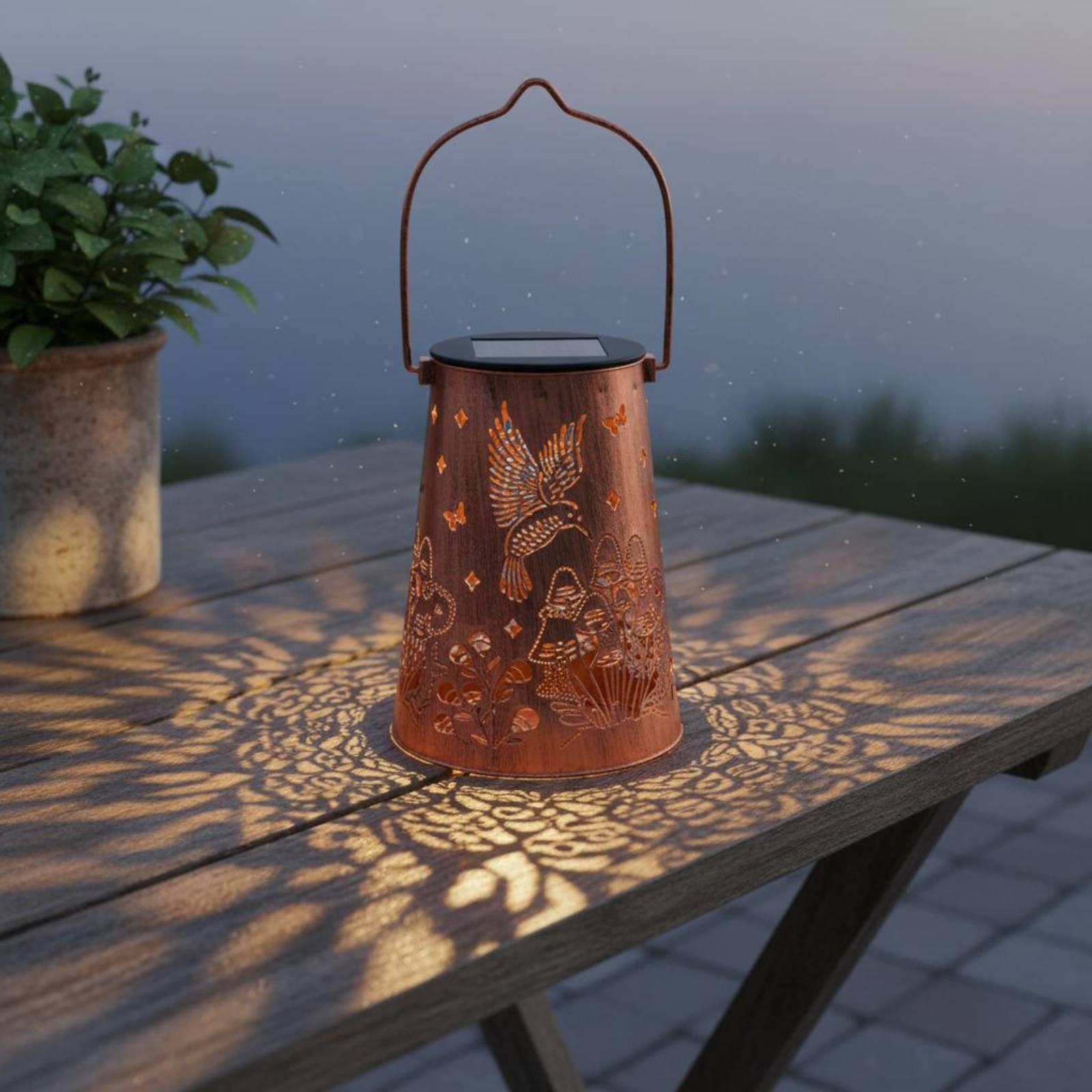 Floral Garden Lantern Pattern  - مراجعة Lighting Decor Outdoor وسعره