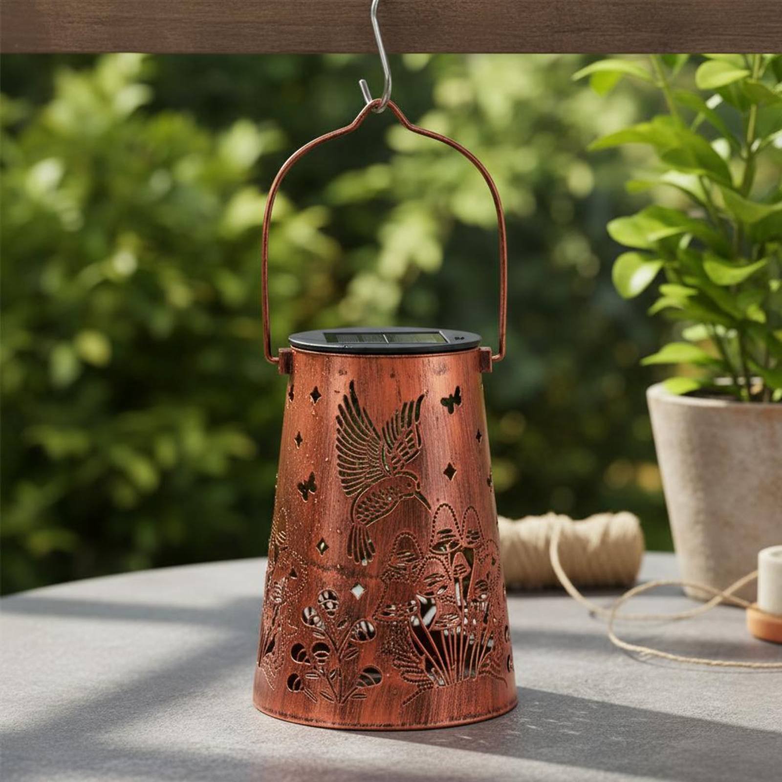 Floral Garden Lantern Pattern  - مراجعة Lighting Decor Outdoor وسعره