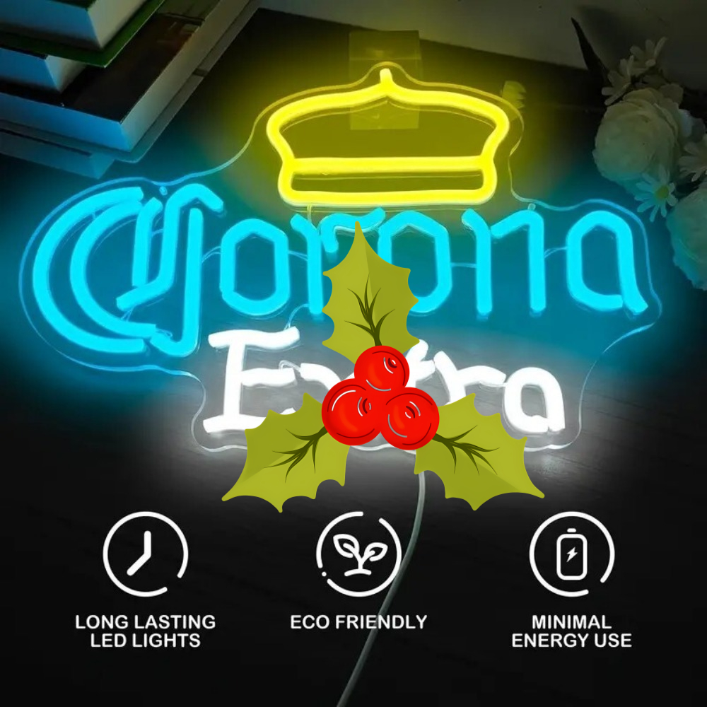 Corona Extra Neon Light Sign w - مراجعة Home Decor Lighting Brands وسعره