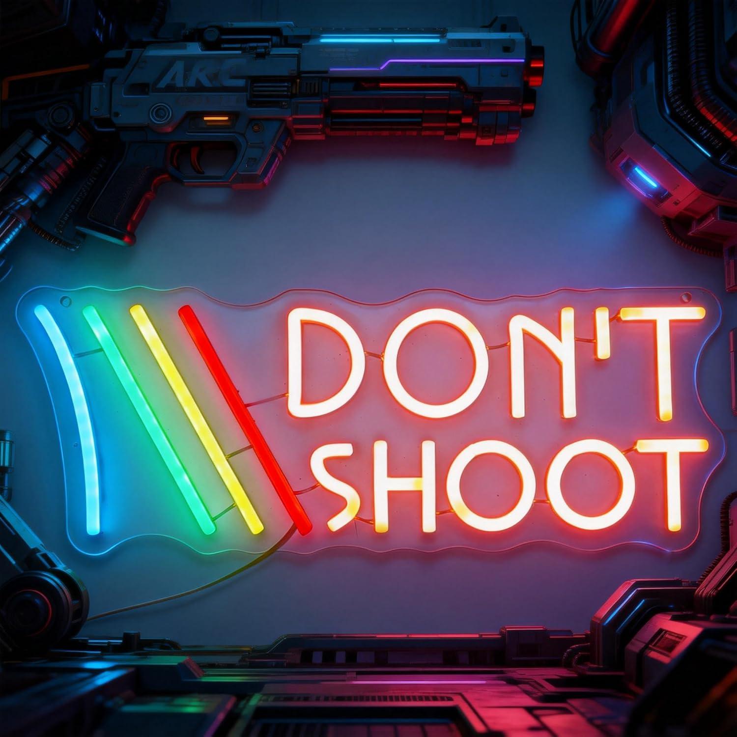 Don't Shoot Neon Sign Rainbow  - مراجعة Lighting Decor In Room وسعره