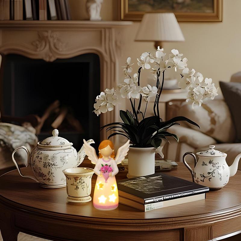 Candlestick Lamp Angel Statue  - مراجعة Room Decor Lighting Lamp وسعره