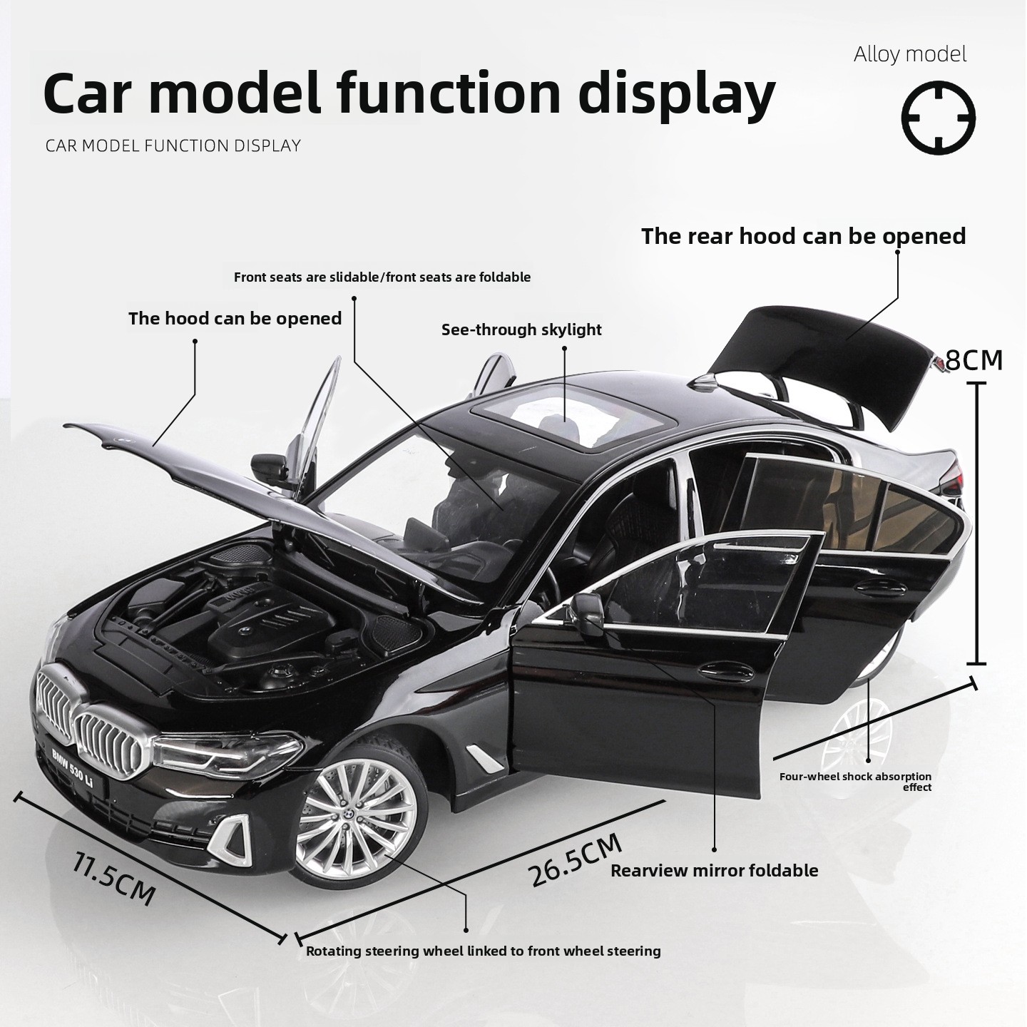 OK 1:18 BMW 530li alloy car mo - مراجعة Ok Lighting Decor وسعره