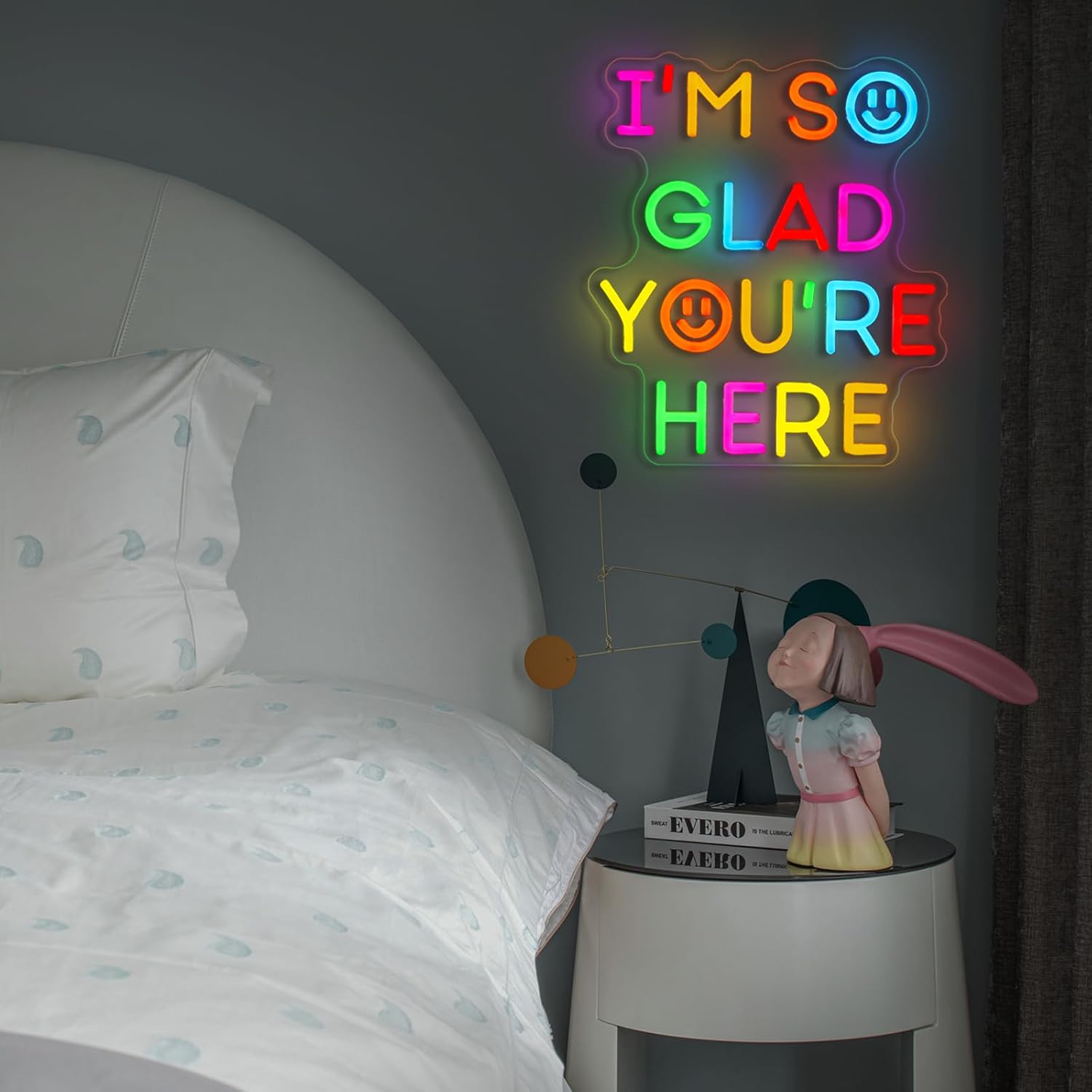  I'm So Glad You‘re Here Neon - مراجعة Lighting Decor In Room وسعره