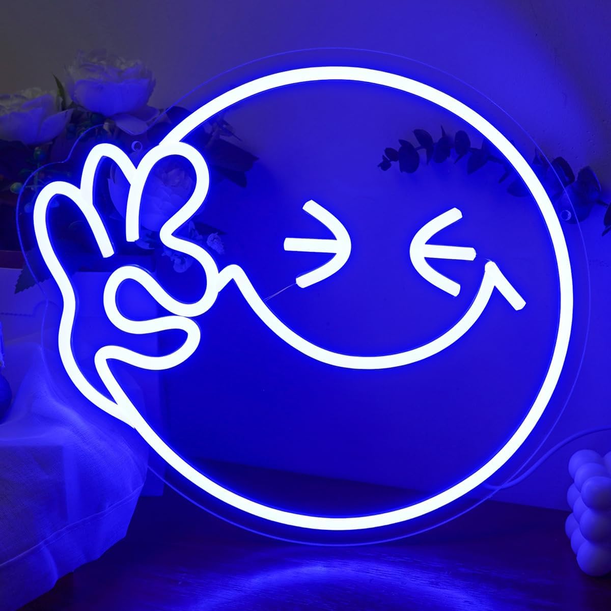 Emoji Smile OK  Neon Sign USB  - مراجعة Ok Lighting Decor وسعره