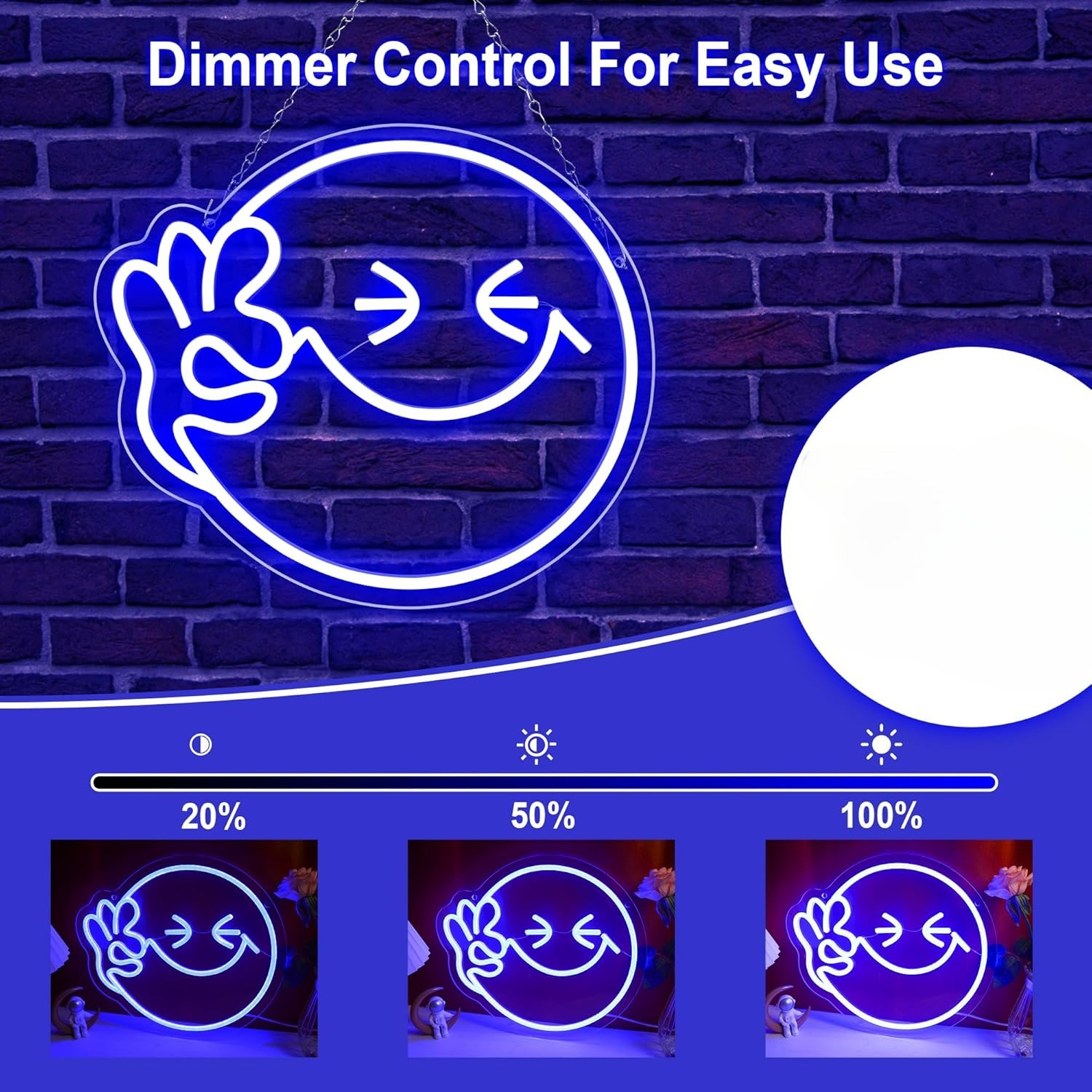 Emoji Smile OK  Neon Sign USB  - مراجعة Ok Lighting Decor وسعره
