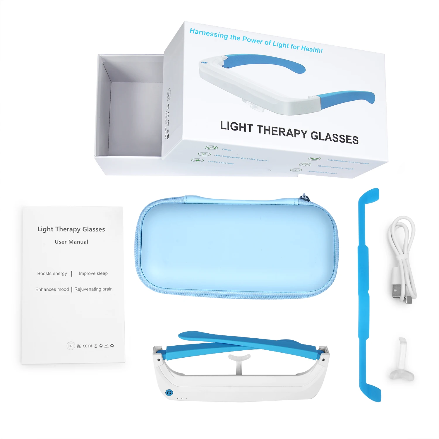 SAD Light Therapy Glasses Red  - مراجعة Lighting Visual وسعره