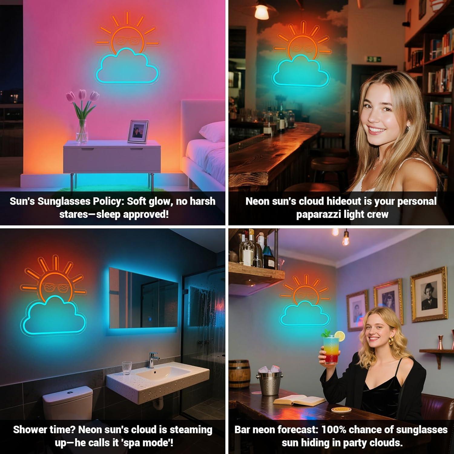 Sunrise Sunset Neon Sign USB P - مراجعة Lighting Decor In Room وسعره