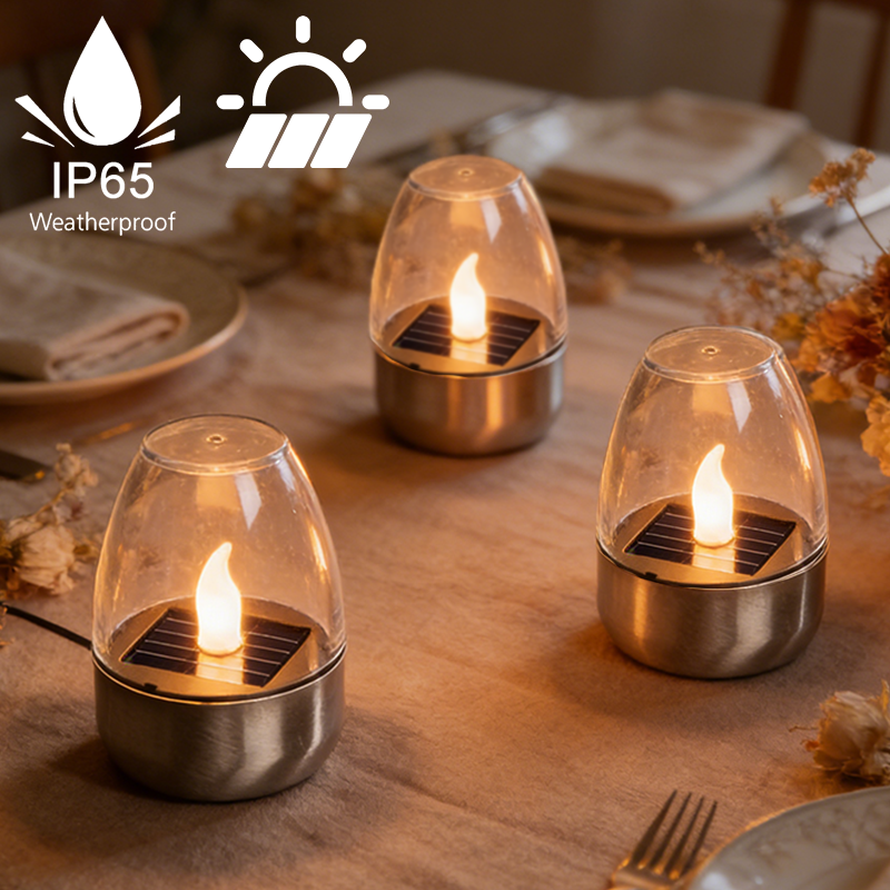 LED Solar Candles Light Flamel - مراجعة Room Decor Lighting Lamp وسعره