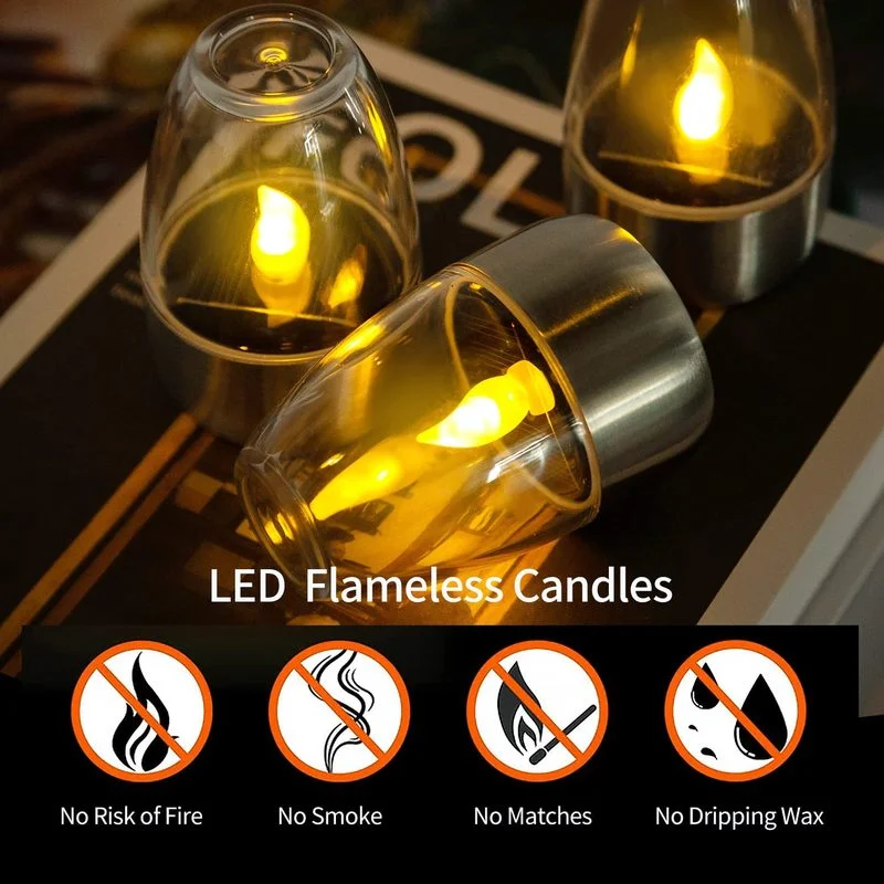 LED Solar Candles Light Flamel - مراجعة Room Decor Lighting Lamp وسعره