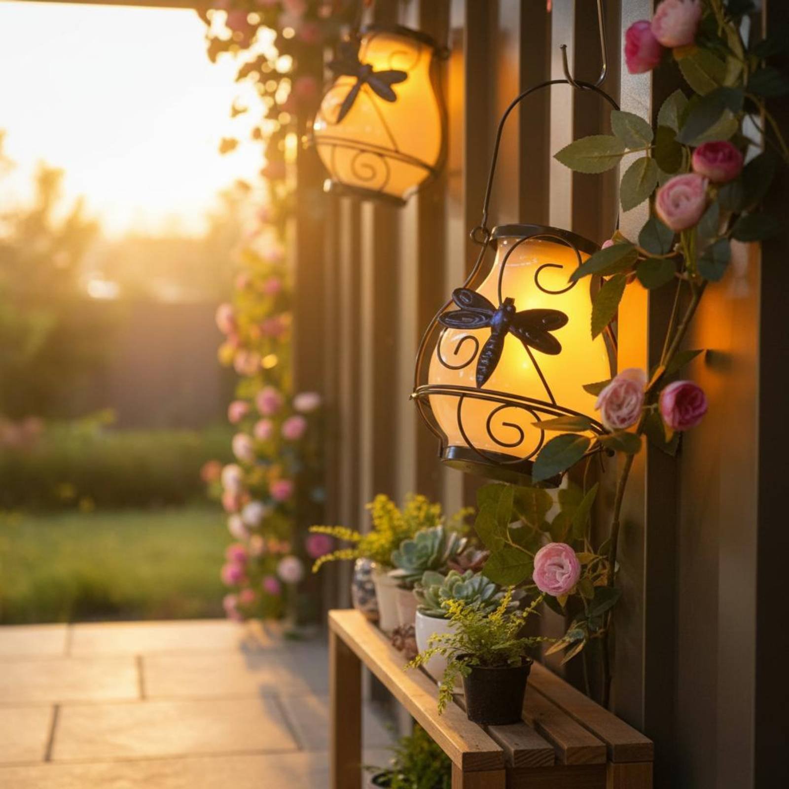 Solar Butterfly Lantern Waterp - مراجعة Lighting Decor Outdoor وسعره