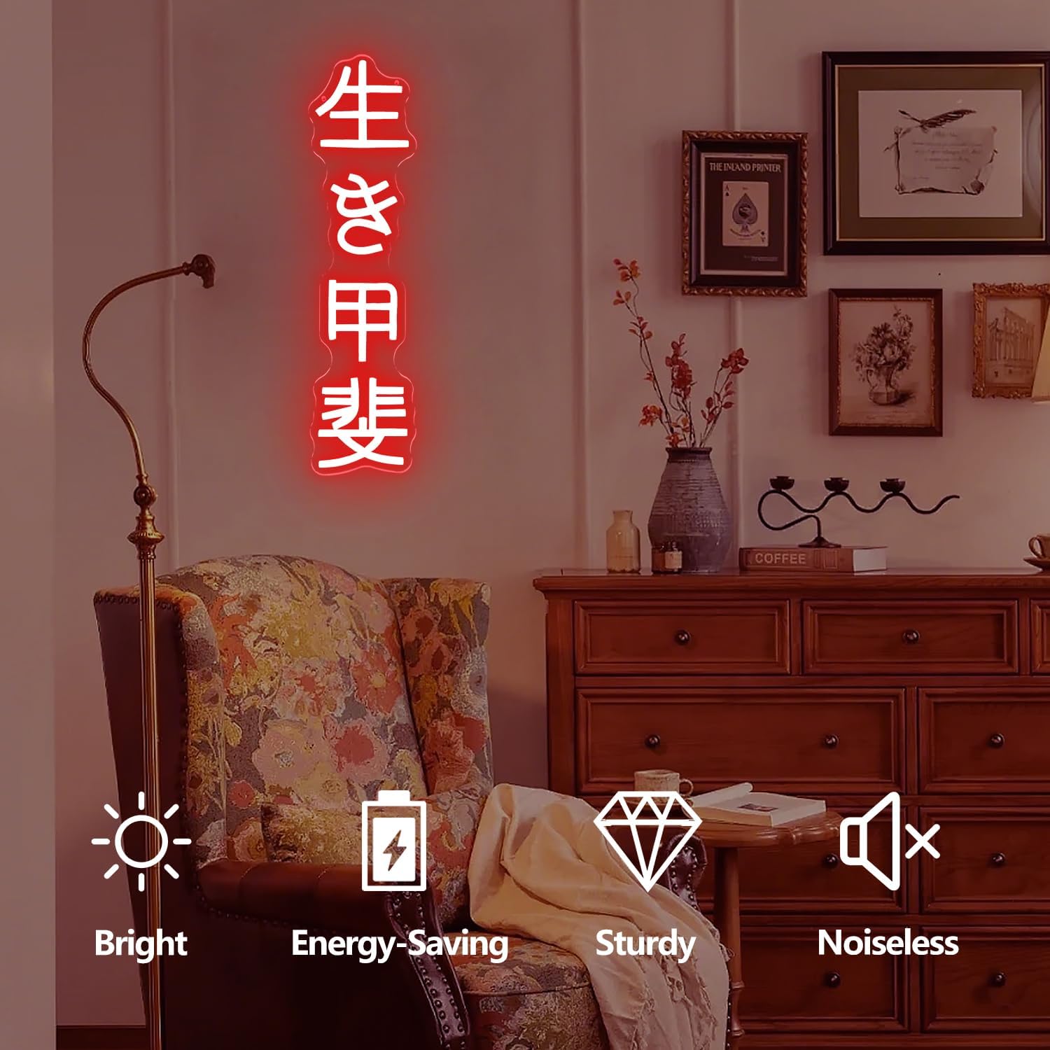 Japanese Birthday Ikigai Neon  - مراجعة Lighting Decor In Room وسعره