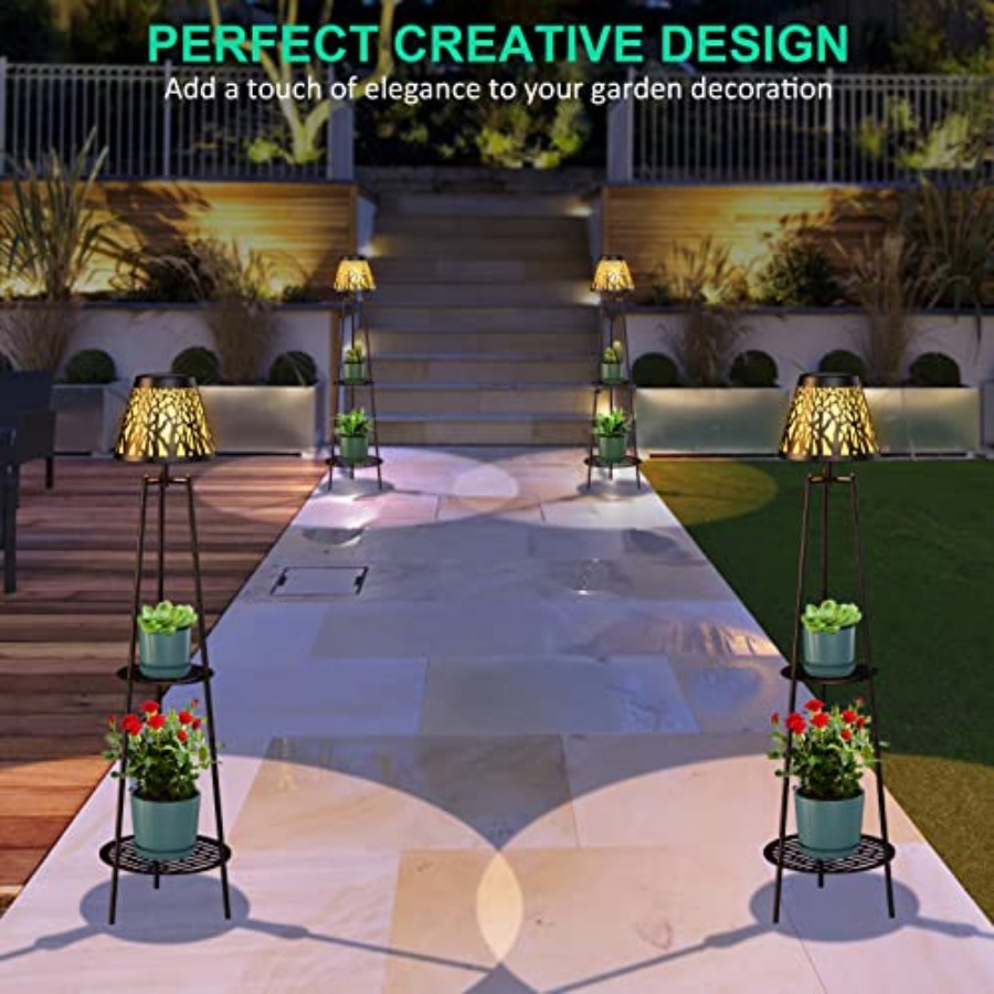 2 Pack Outdoor Solar Floor Lam - مراجعة Lighting Decor Outdoor وسعره