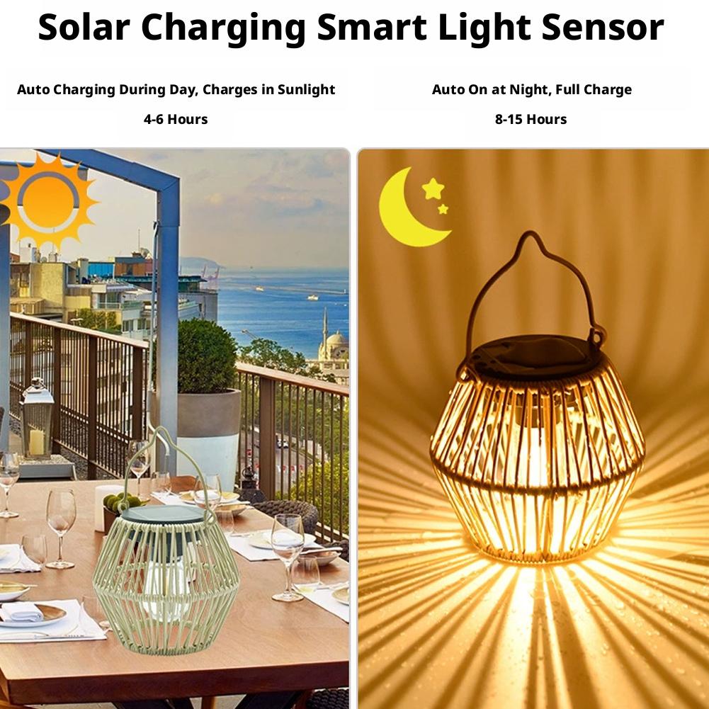 IP65 Waterproof Solar Rattan L - مراجعة Lighting Decor Outdoor وسعره
