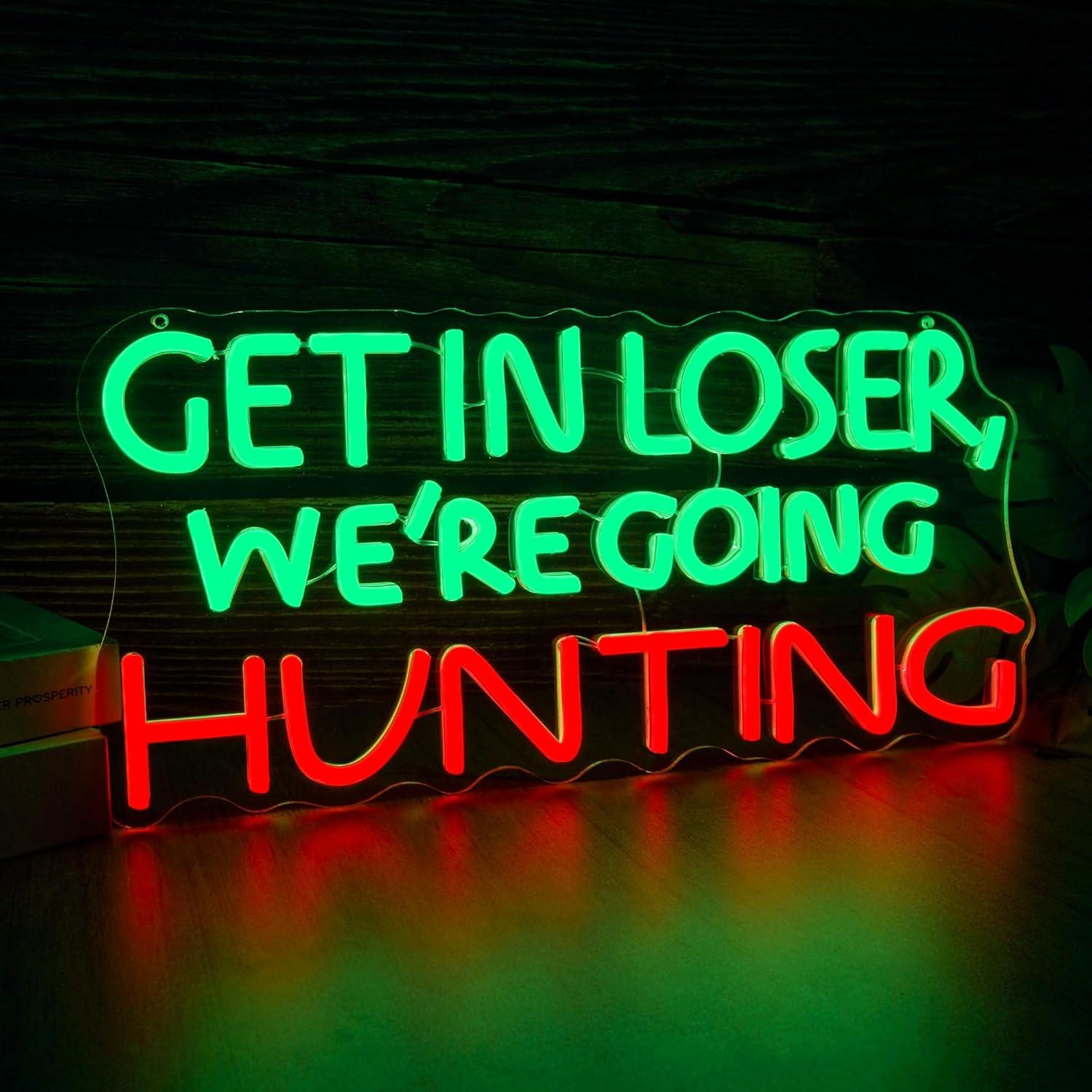 Funny Hunting Neon Sign LED Li - مراجعة Lighting Decor Outdoor وسعره