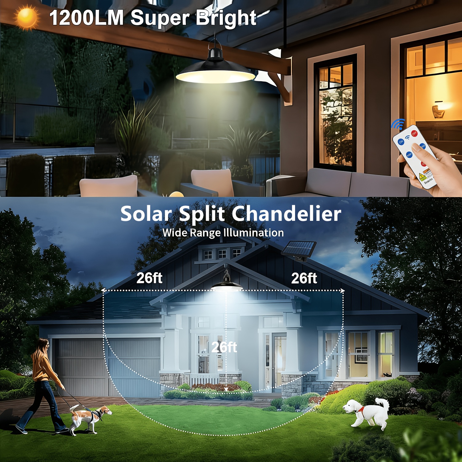 1pc Solar Pendant Light Outdoo - مراجعة Room Decor Lighting Lamp وسعره