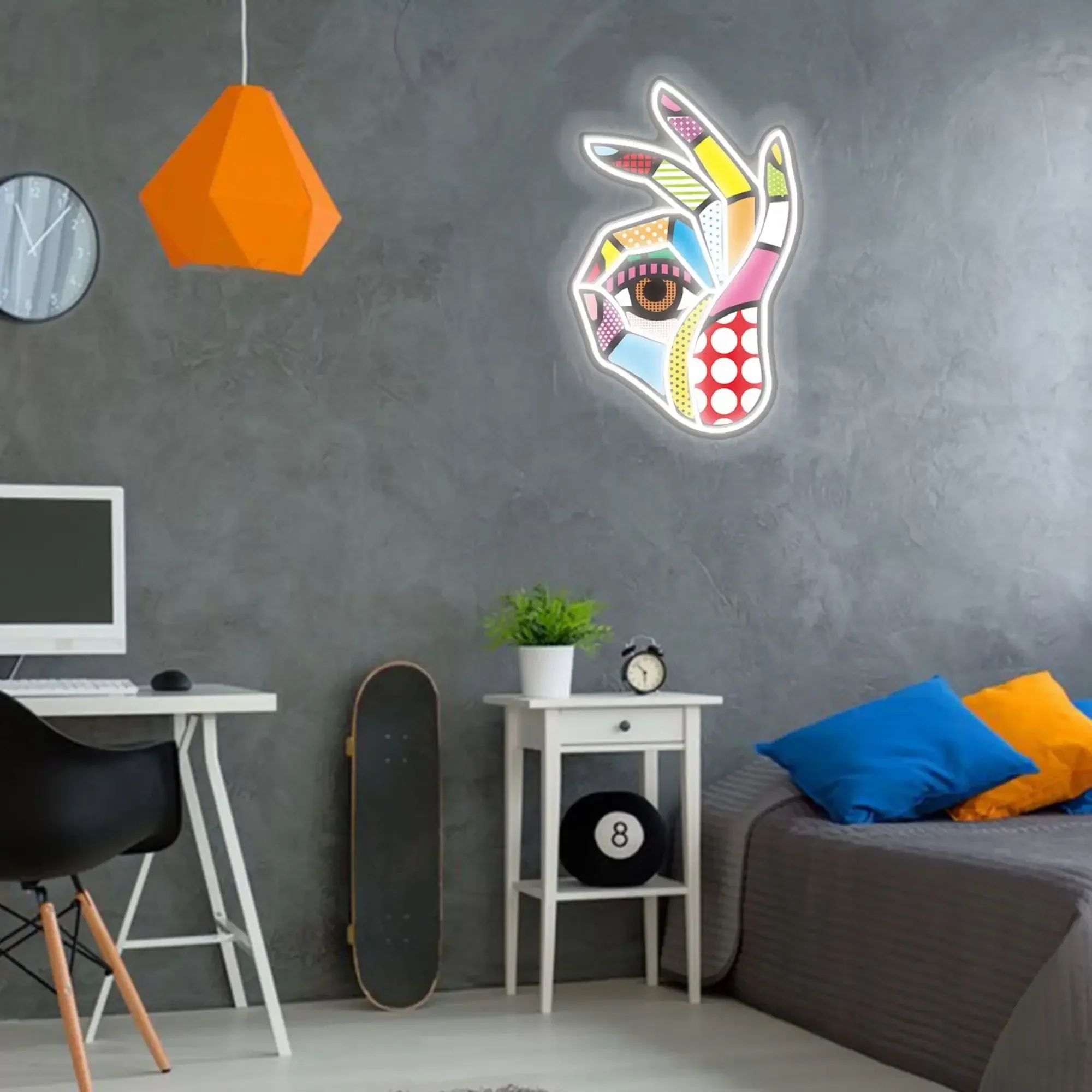 Okay Neon Sign Printed OK LED  - مراجعة Ok Lighting Decor وسعره