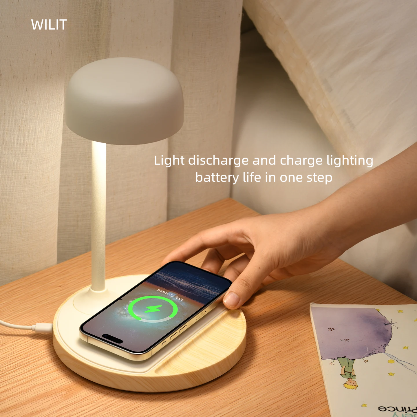 WILIT LED Desk Lamp with Wirel - مراجعة Lighting Decor In Room وسعره