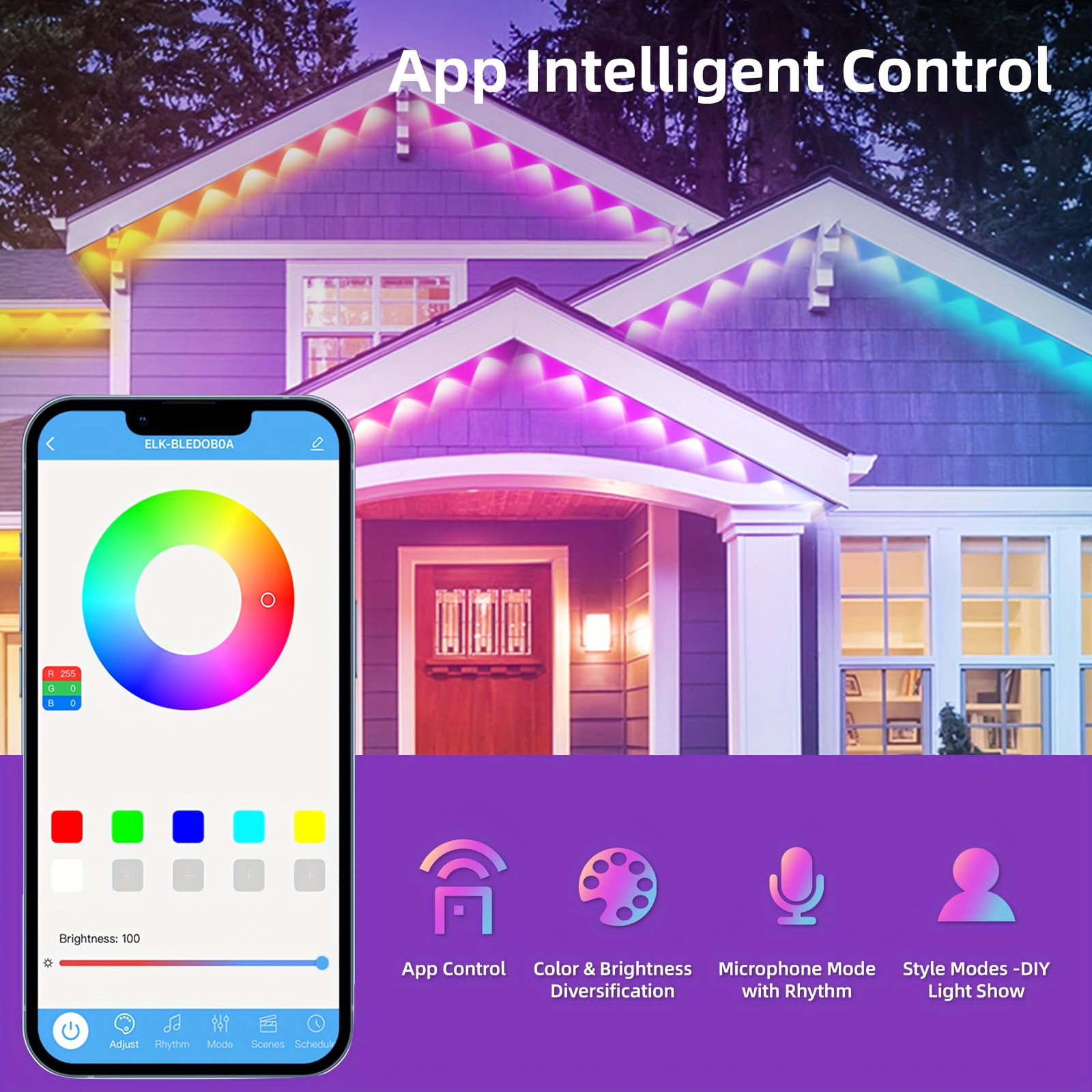 RGB+IC Smart Outdoor Eaves Lig - مراجعة Lighting Decor Outdoor وسعره
