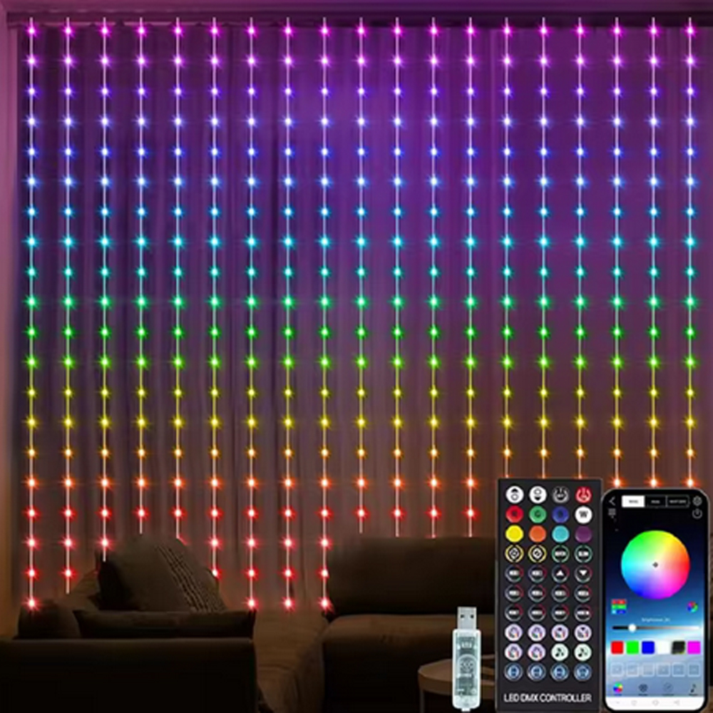 3M RGB Smart LED Curtain Light - مراجعة Lighting Decor Outdoor وسعره