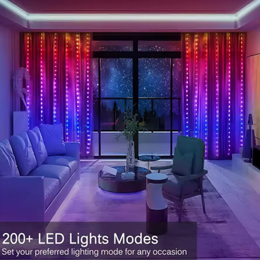 3M RGB Smart LED Curtain Light - مراجعة Lighting Decor Outdoor وسعره