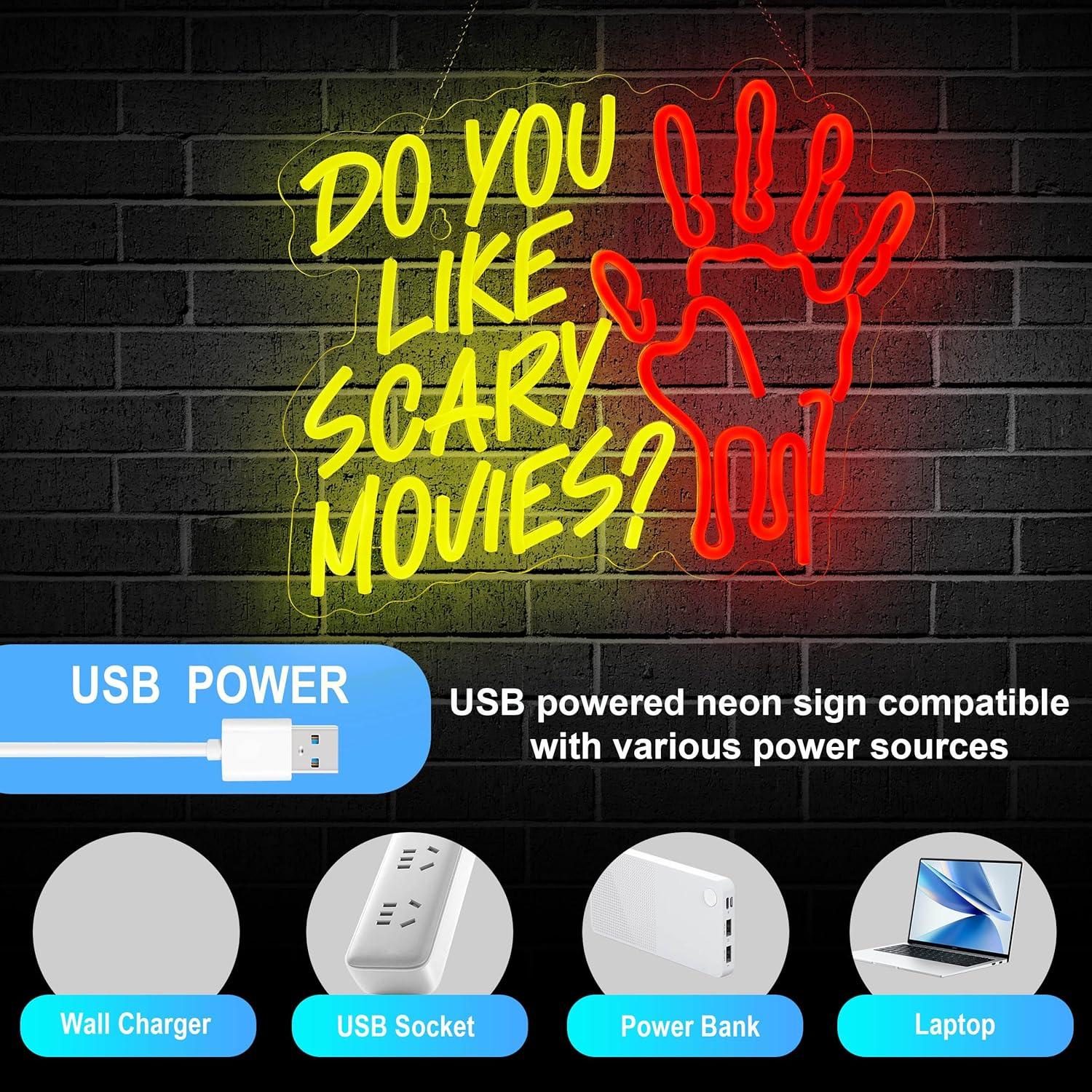 Do You Like Scary Movies Neon  - مراجعة Lighting Decor In Room وسعره