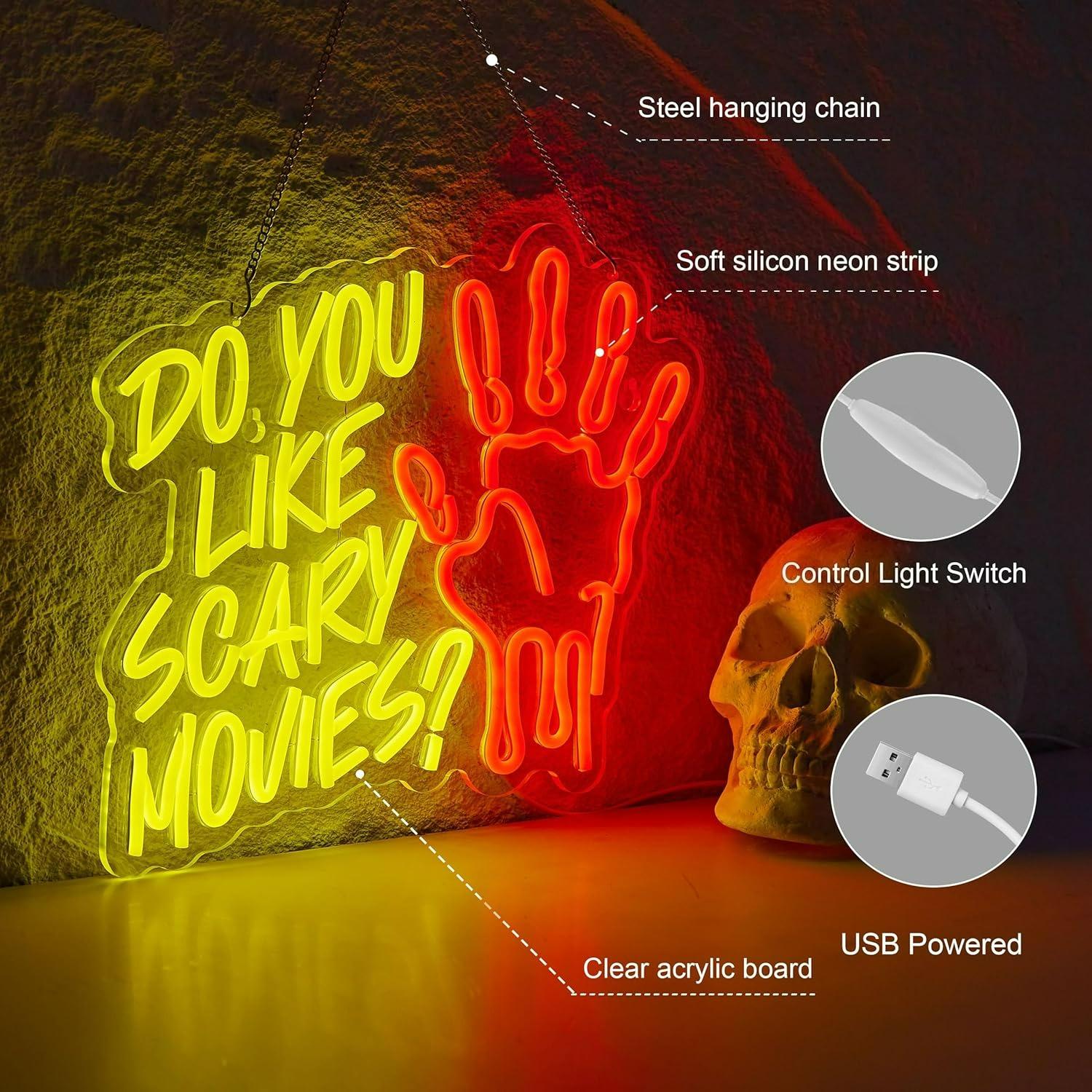 Do You Like Scary Movies Neon  - مراجعة Lighting Decor In Room وسعره
