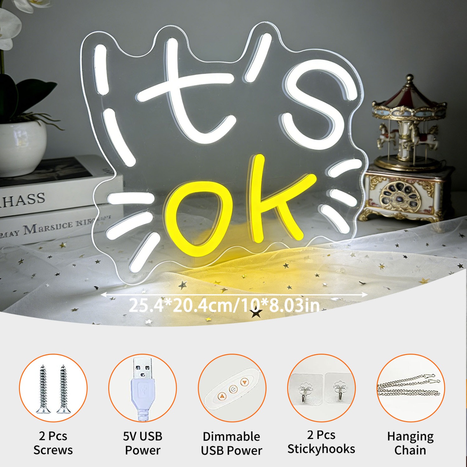 It's OK Neon Light Encouraging - مراجعة Ok Lighting Decor وسعره