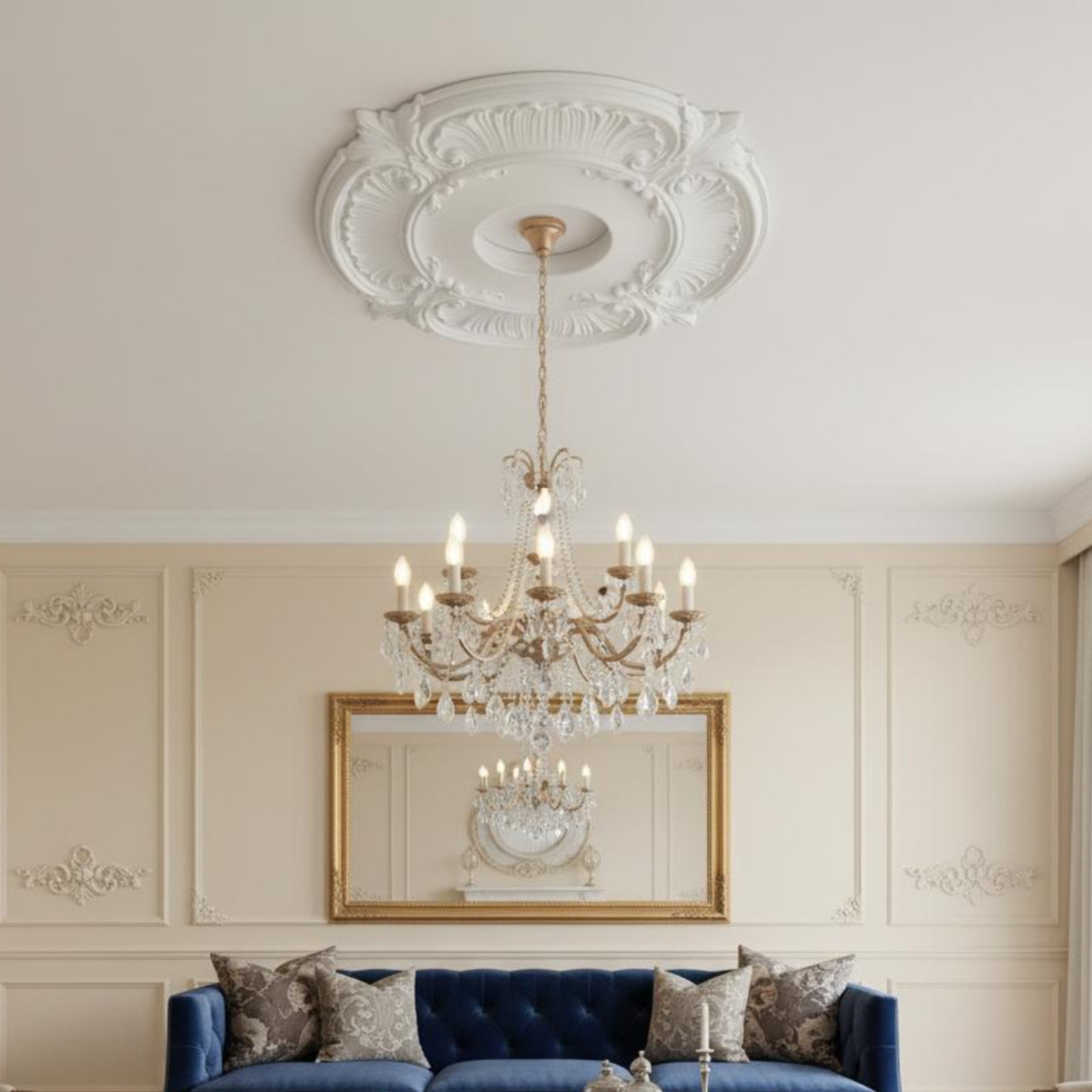 Round PU Ceiling Medallion Scr - مراجعة Decor Lighting & Decor Fires وسعره