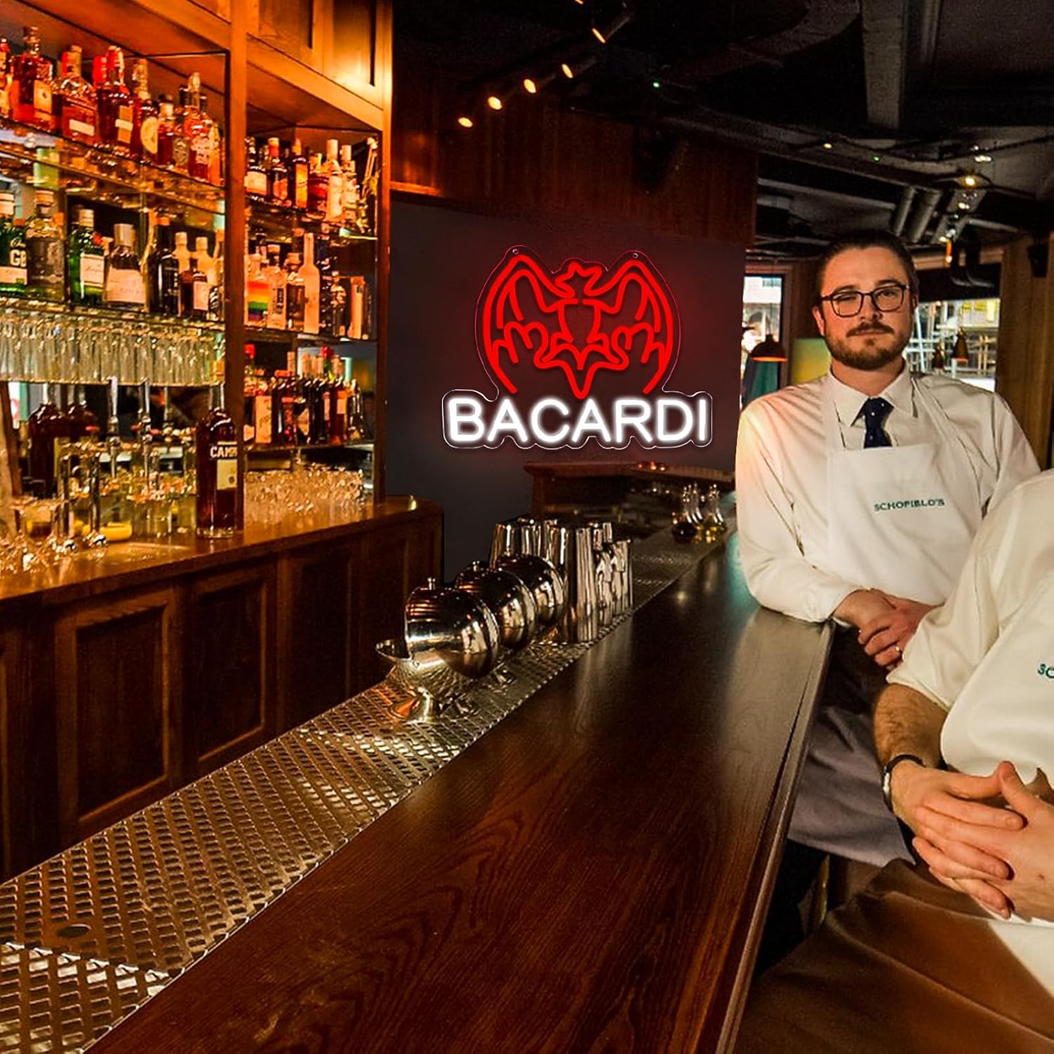 USB Dimmable Bacardi Bat Logo  - مراجعة Home Decor Lighting Brands وسعره