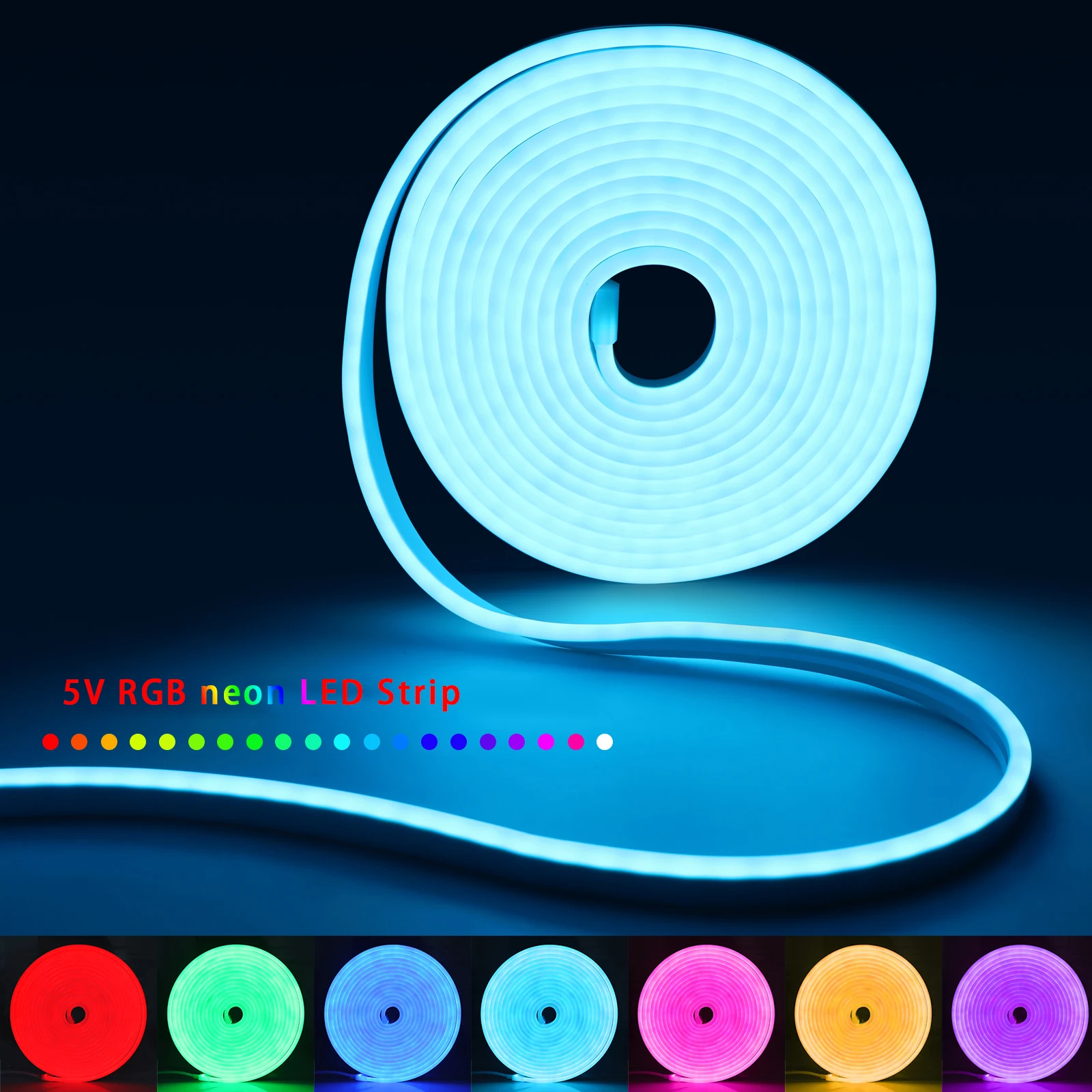 1-5m RGB LED Neon Strip Light  - مراجعة Lighting Decor In Room وسعره