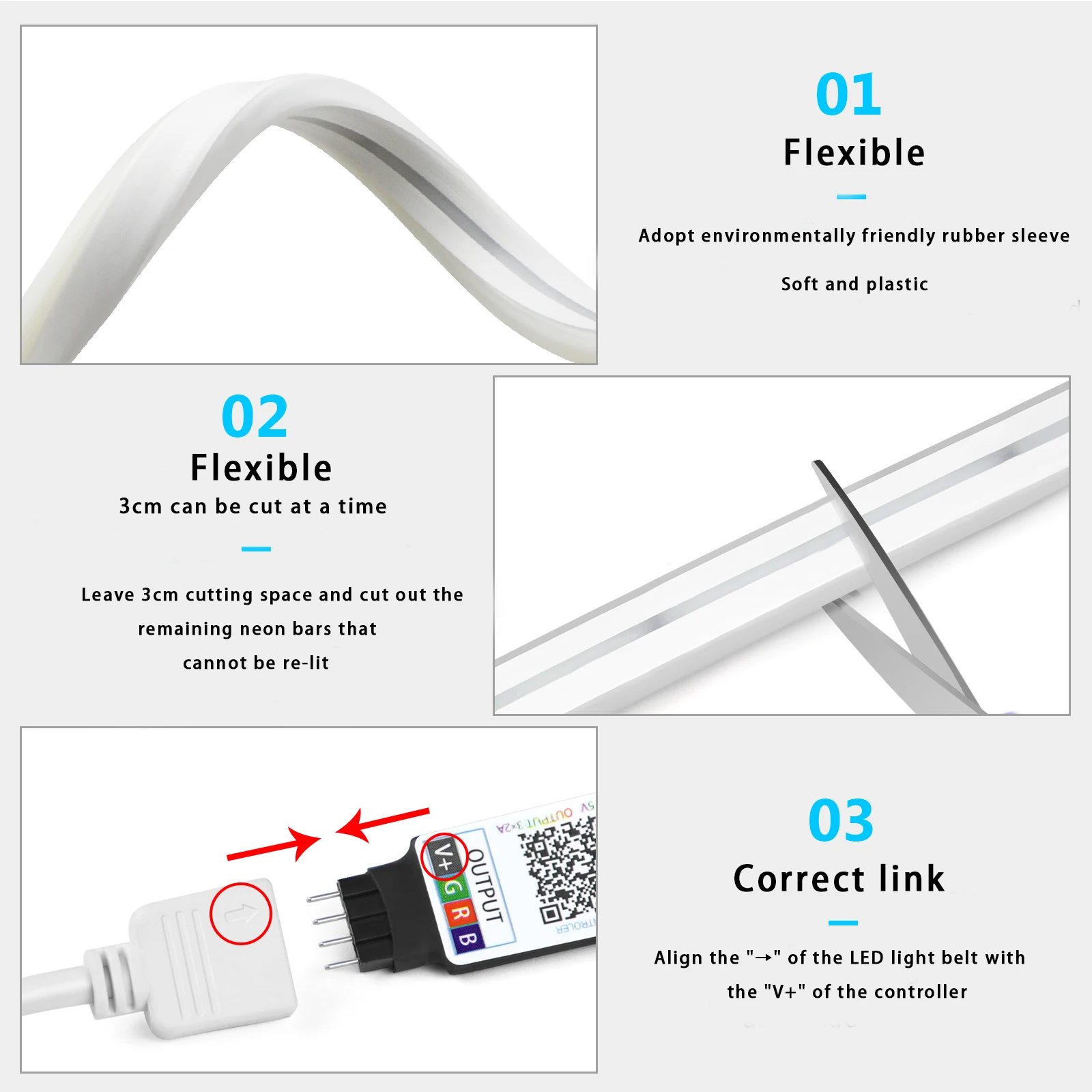 1-5m RGB LED Neon Strip Light  - مراجعة Lighting Decor In Room وسعره